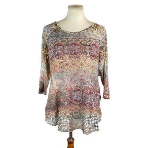 Woman’s Christopher & Banks 3/4 length sleeves blouse size L